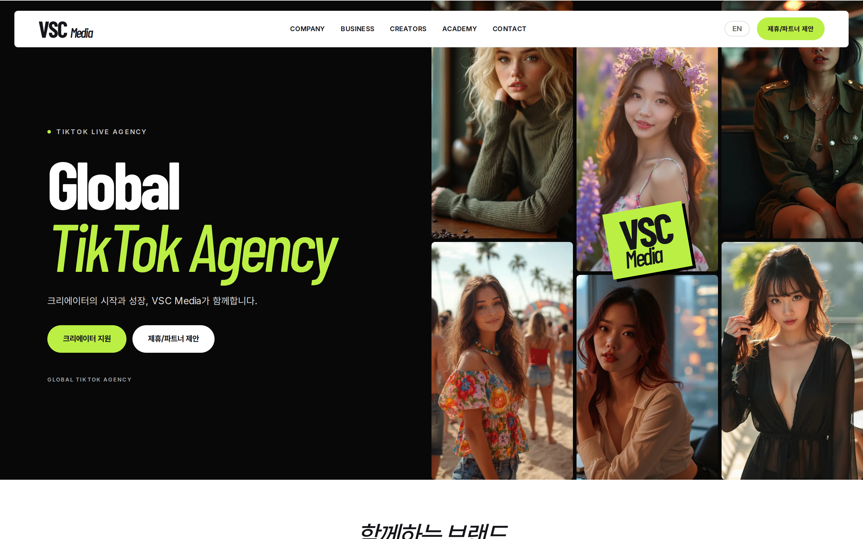 VSC Media website: Global TikTok Agency